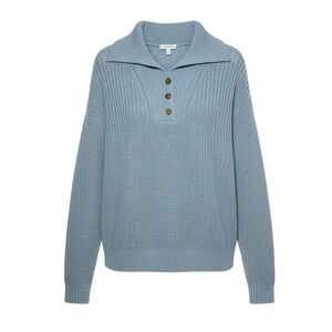 Button-Up Mock Neck Sweater Haven‎ Well Within Light Blue Size Large